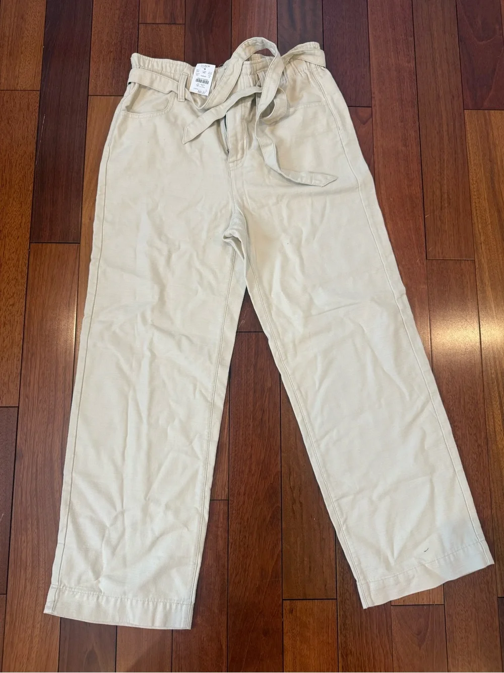 J. Crew Light Beige Drawstring Chinos